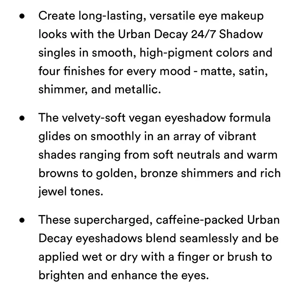 Urban Decay 24/7 Eyeshadow “Fix”